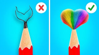 COLORFUL SCHOOL HACKS AND DIY SMART GADGETS | Viral Hacks To Become Popular At School By 123GO! Like