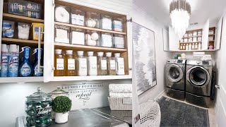 ULTIMATE LAUNDRY ROOM ORGANIZATION | DIY Budget Laundry Room Makeover | DIY Cricut Projects