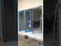 pintu lipat aluminium tanpa roda bawah