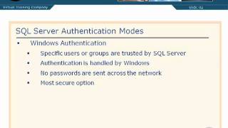 02 08 SQL Authentication Modes