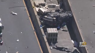 Video shows cars speeding before crash killing six highway workers on I-695