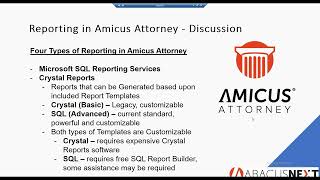 Amicus Attorney Reporting 101