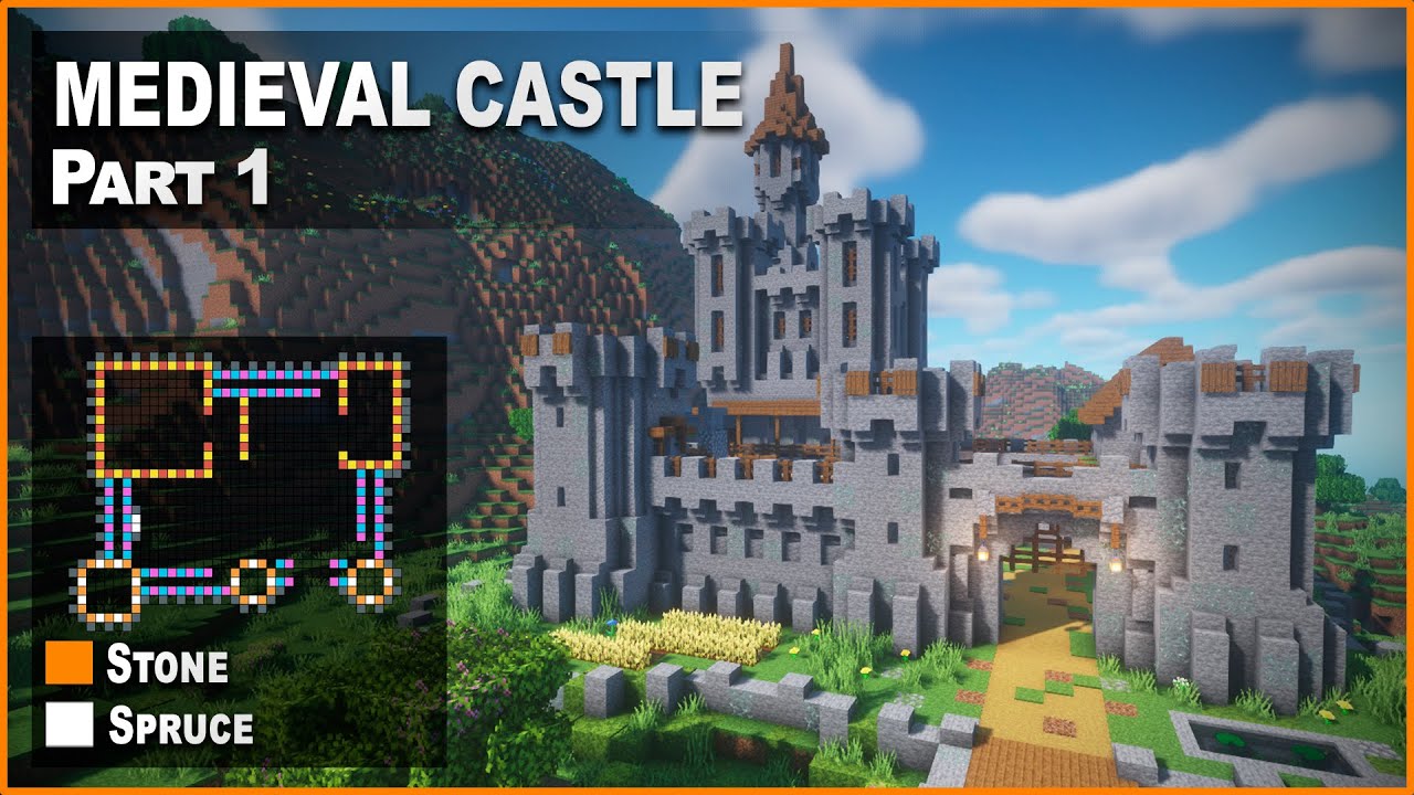 Minecraft How To Build A Medieval Castle Tutorial Design Talk