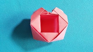 折纸王子 爱心收纳盒 讲解详细 一看就会 Origami tutorial 折り紙教程