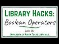 Library Hacks  Boolean Operators