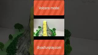 Volcano shorts video | Science project | #shorts | Volcano project model | #diyasfunplay