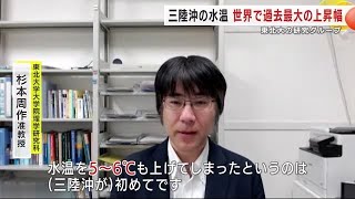 三陸沖の水温が世界で過去最大の上昇幅　東北大の研究グループが発表　岩手県 (25/02/18 21:50)