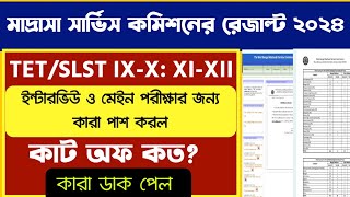 Madrasah Service Commission Result: madrasah slst result 2024: madrasah interview date