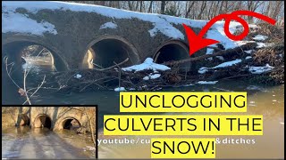 UNCLOGGING CULVERTS IN OKLAHOMA AND SNOWFALL UPDATE! 01/2025