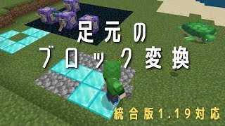 【統合版1.19対応】マインクラフト足元のブロックを変換するコマンド