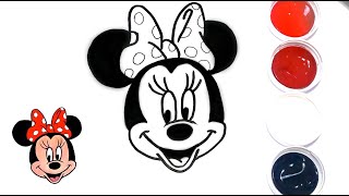 How to draw Minnie Mouse step by step drawing lesson for kids