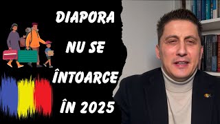 În anul 2025 diaspora nu se întoarce în România.