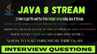 Java 8 Stream Interview Questions | How to sort employee by their salary ?