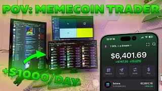 Day In The Life Of An 18 Year Old Memecoin Trader ($900 In 2 Hours)