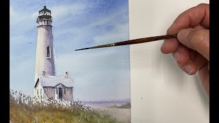How to Paint a Lighthouse in Watercolor