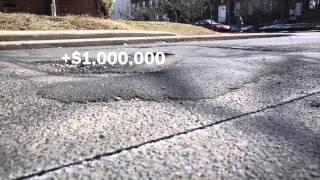 How are potholes formed?