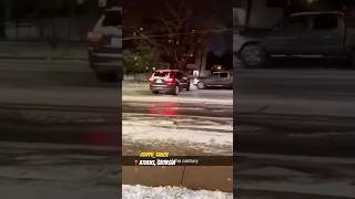 SUV lands perfect parking after sliding down icy road in Georgia