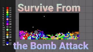 Survive From the Bomb Attack - Survival Proliferation Marble Race in Algodoo | New leaderboard!