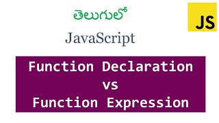 function declaration vs function expression in javscript | functions in javscript | hoisting