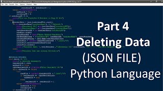 Part 4 Deleting Data JSON File (Python Language)