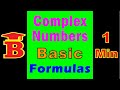 Complex Numbers Basic Formulas