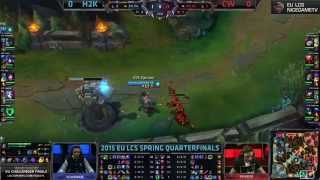 The 2015 LCS EU Spring PLAYOFFS 준준결승 DAY1 H2K vs CW 1경기 150405