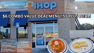 IHOP RESTAURANT EATING! VALUE DEAL MENU ON COMBOS! 55 PLUS DEAL MENU!