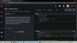 Codewars Running out of space
