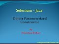 selenium class-java-object parameterized constructor