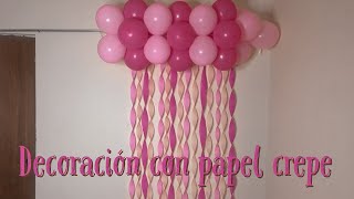 decoración para cumpleaños Con papel Crepe