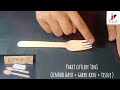 Paket Cutlery 3in1 ( Sendok+Garpu makan kayu+ tissue)