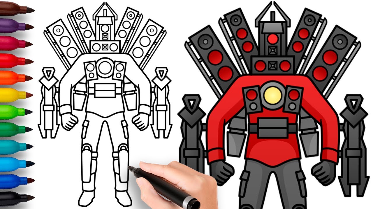 Como Dibujar A Upgraded Titan Speakerman Skibidi Toilet Paso A Paso