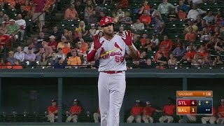 STL@BAL: Jose Martinez doubles on the 10th pitch