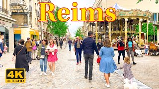 Reims, France 🇫🇷 - Reims [4K HDR] Walking Tour - May 2023 | Paris 4K | A Walk In Paris