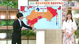 高知の天気　土曜日はくもり　日曜日は晴れて夏日に　東杜和気象予報士が解説