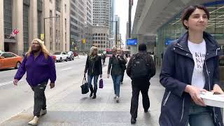 Toronto Downtown Walk - Financial District Bay Street 🇨🇦 Canada Travel vlog