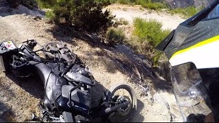 Yamaha XT660Z Tenere falling from a cilff - 2Wheel2Travel