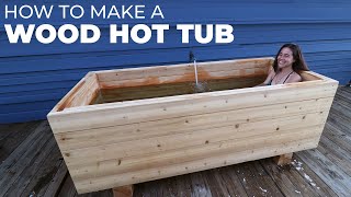 I made a WOOD HOT TUB out of 2x6s
