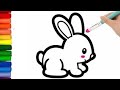 How To Draw Rabbit 🐇|Rabbit Drawing, Colouring & Painting For Kids and Toddlers|Bunny Rabbit#art