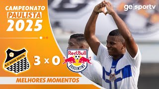 ÁGUA SANTA 3 X 0 BRAGANTINO | MELHORES MOMENTOS | 4ª RODADA DO CAMPEONATO PAULISTA 2025