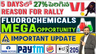 Fluorochemical 🧪 Stocks Multi Bagger opportunity | Vodafone  ITC Tata Motors Paytm Tips Burger King