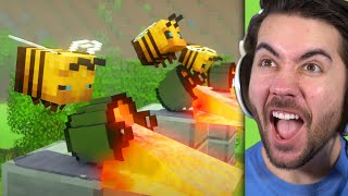 Reacting to the Most Amazing Minecraft Battle!