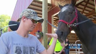 Sunny the horse helps young wounded veteran