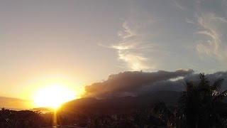 Tahiti (Afaahiti) - lever du soleil sur la presqu'île de Taiarapu - 3 novembre 2016