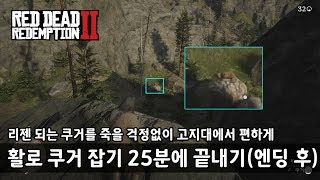 [RDR2] (엔딩 후) 쿠거 위치와 사냥 - 고지대에서 편하게 잡기