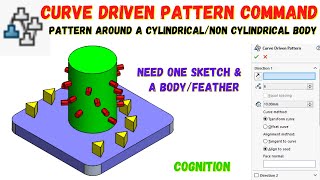 Curve Driven Pattern Command in SolidWorks || Pattern || CAD/CAM Tutorial || COGNITION