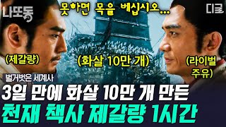 [#벌거벗은세계사] (1시간) 화살 10만개를 4일안에 못 구하면 목을 베라는 제갈량 ㄷㄷ🖌️ 천재 책사가 제갈량의 적벽대전 큰그림 | #나중에또볼동영상