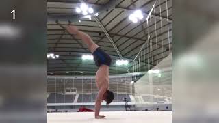 MAG 2022 Artistic gymnastics elements [B] tutorial press to handstand (slow-mo)