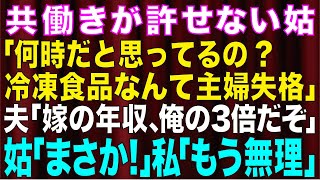 【スカッとする話】共働きの私が気に入らない嫁いびり大好きな姑。「冷凍食品なんか食べさせるなんて、あなた主婦失格よ！！」夫「嫁の年収、俺の3倍だぞ」姑「まさか？」キレた私が義母と絶縁した結果…【修羅場】