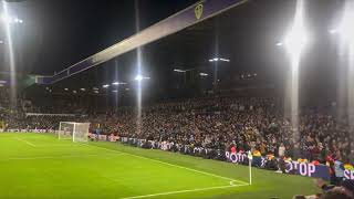Leeds fans singing “we are the champions champions of Europe” vs Man City